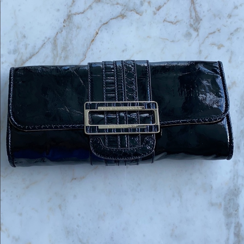 Anya Hindmarch for Target Faux-Python Black Clutch